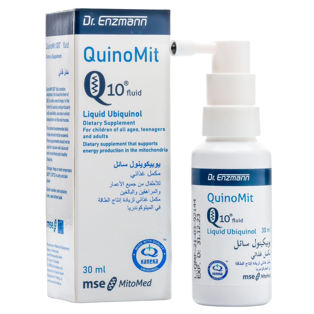 QuinoMit Q10® Fluid 30ml Highest bioavailability Made in Germany 2 months